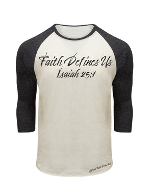 Faith Defines Us Jersey Raglan
