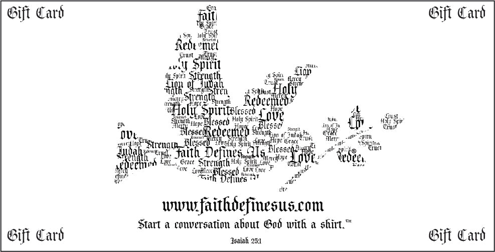 Faith Defines Us -Gift Card - FDU - Faith Defines Us