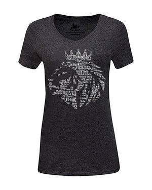 Lion of Judah- Women Vneck - FDU - Faith Defines Us