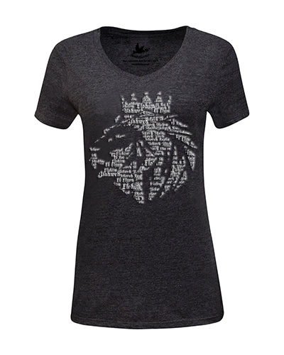 Lion of Judah- Women Vneck - FDU - Faith Defines Us