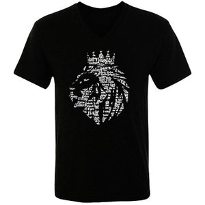 Lion of Judah- Men Vneck - FDU - Faith Defines Us