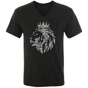 Lion of Judah- Men Vneck - FDU - Faith Defines Us