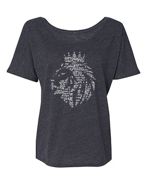Lion of Judah - Ladies Slouchy Tee - FDU - Faith Defines Us